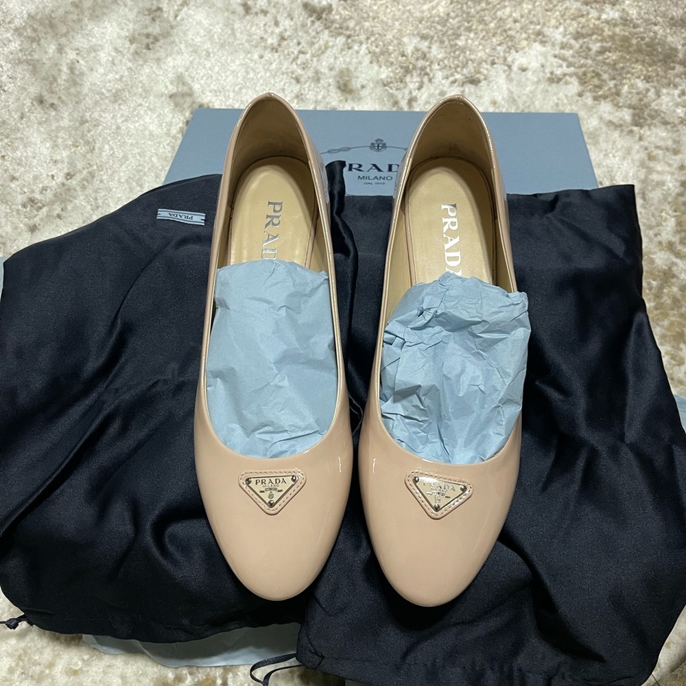 Prada Women's Beige Ballet Flats